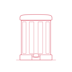 Objects Bathroom Trash Cans Ikea Toftan Trash Can Outline Svg Vector, Free Vectors File